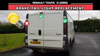 RENAULT TRAFIC BRAKE LIGHT REPLACEMENT HOW TO CHANGE TAIL LIGHT ON VAUXHALL VIVARO NISSAN PRIMASTAR [upl. by Marja]