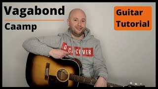 Vagabond  Caamp  Guitar Lesson Tutorial Easy Fingerstyle Guitar Songs [upl. by Willis]