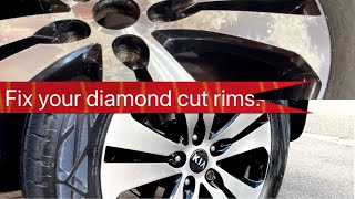 DIY refurb on a diamond cut alloy wheel [upl. by Quackenbush579]