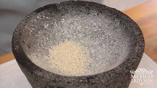 How to Cure a Molcajete [upl. by Cinelli]