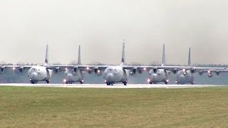 C130 TakeoffsLandingsFormation Flying [upl. by Ansley493]