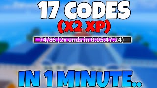 All 17 DOUBLE XP CODES In 1 Minute Blox Fruits [upl. by Naerb]