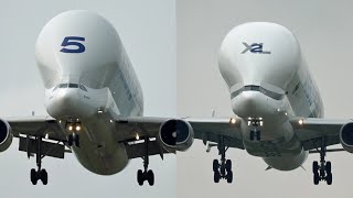 Airbus Beluga VS Beluga XL at Chester Hawarden Airport [upl. by Belayneh]