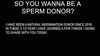 10 Tips on Becoming a Sperm Donor [upl. by Paulson]