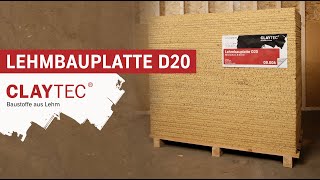 CLAYTEC Anwendungsvideo Lehmbauplatte D20 [upl. by Lepp775]