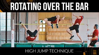 High Jump Technique  Rotating Over the Bar Part 1 [upl. by Adnahsam]