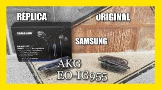 ➽Samsung Akg ORIGINAL vs Fake modelo EO  IG955 🎧Audifonos En Español [upl. by Rednaskela539]