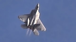 F22 Raptor • Air Maneuverability Demonstration [upl. by Ardnahsal]