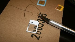 How to make DIY micro SIM to SIM Adapter  Tutorial  Nexus 4 [upl. by Biondo]