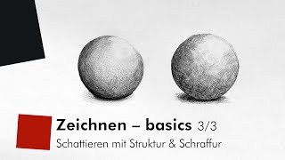 Zeichnen – basics 33 Schattieren mit Strukturen [upl. by Anthe]