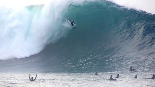 Surfers Catch Unbelievable Waves at The Wedge [upl. by Namruht]