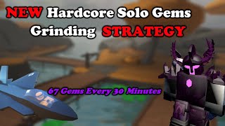 NEW SOLO HARDCORE GEMS GRINDING STRATEGY Tower Defense Simulator [upl. by Schmitt427]