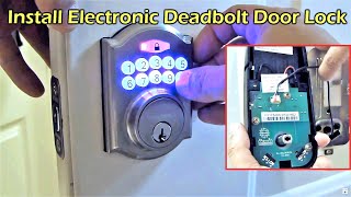 Install Electronic Deadbolt Door Lock  DEFIANT [upl. by Aslam]