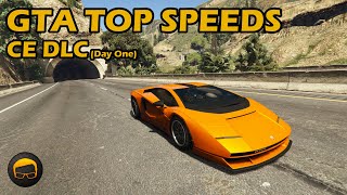 Fastest CE DLC Cars LM87 Torero amp More  GTA 5 Best Fully Upgraded Cars Top Speed Countdown [upl. by Eilatan]