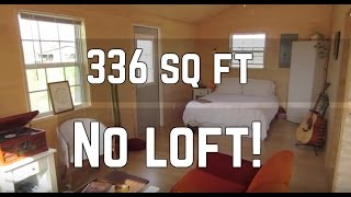 Tiny House Tour  336 sq ft Converted Shed Cabin  No Loft [upl. by Accebber]