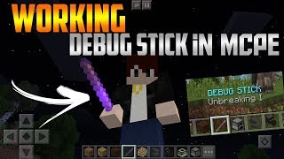 WORKING DEBUG STICK in Minecraft PE [upl. by Eedeed]