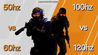 50Hz vs 60Hz vs 100Hz vs 120Hz  CSGO [upl. by Hestia]