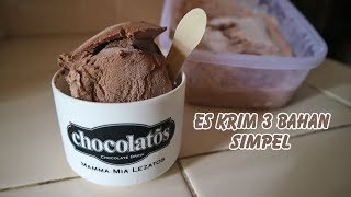 Cara Membuat Es Krim Paling Mudah 3 Bahan Saja [upl. by Eiramllij254]