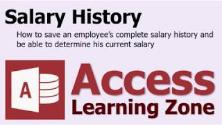 Microsoft Access Salary History  Aggregate Query Max Function [upl. by Etnuahc]