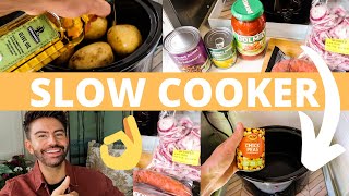 EASY amp LAZY SLOW COOKER MEALS ON A BUDGET FULL WEEK CROCK POT DINNER RECIPE IDEAS MR CARRINGTON [upl. by Ater]