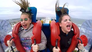 Girls Cheerleaders  Funny Slingshot Ride Compilation [upl. by Enerual]