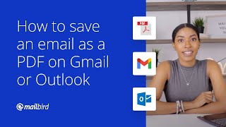 How to save an email as a PDF on Gmail or Outlook [upl. by Winou210]