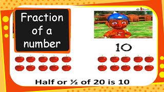 Maths  How to Find Fraction of Number or a Collection  English [upl. by Ellahcim747]