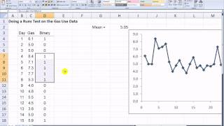 How to Do a Runs Test in MS Excel 2007 [upl. by Noreik]