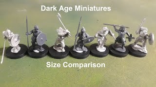 Dark Age Miniatures Size Comparison  Warlord Gripping Beast Wargames Atlantic Foundry [upl. by Hollis]