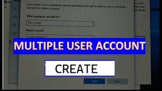 how to create Multiple user Account in Windows 11 10 [upl. by Oznole263]