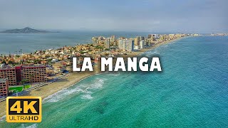 La Manga del Mar Menor Cartagena Spain 🇪🇸  4K Drone Footage [upl. by Donadee]