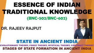 State In Ancient India  Theories of Origin of State  Stages of State Formation  BNC502602  AKTU [upl. by Atinel]