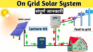 What is On Grid Solar Power System l How on Grid Solar Power System Works in Hindi [upl. by Yila]