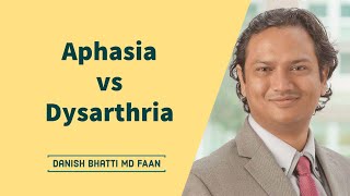 Aphasia vs Dysarthria [upl. by Elegna44]