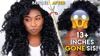 I CUT MY WAIST LENGTH NATURAL HAIR 😱13 Inches GONE Long Natural Hair To Bob [upl. by Stanley]