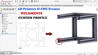 ✅ How to Add Custom Profiles in Solidworks Weldments [upl. by Aima]