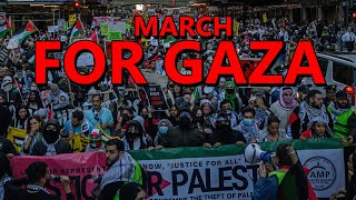 LIVE From MARCH for Gaza in NYC [upl. by Lirrad]