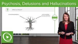 Psychosis Delusions and Hallucinations – Psychiatry  Lecturio [upl. by Moclam]