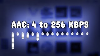 AAC Bitrate Comparison  4 to 256 Kbps Audio Format [upl. by Aleinad]