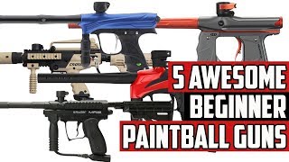 5 Awesome Beginner Paintball Guns  4K [upl. by Yarahs]