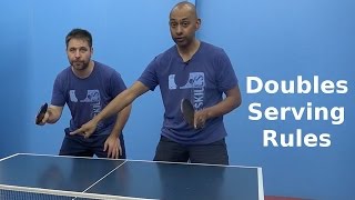 Doubles Serving Rules  Table Tennis  PingSkills [upl. by Inait]