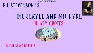 GCSE English Literature RL Stevensons Jekyll and Hyde 10 key quotes [upl. by Yila]