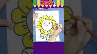 Como Colorear un GIRASOL [upl. by Ahsehyt]