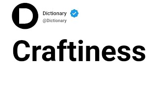 Craftiness Meaning In English [upl. by Kancler]