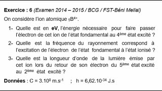 Exercice  6  Atomistique [upl. by Locin]