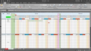 Excel Schichtplan erstellen Teil 1 Datum Vers 2 [upl. by Iz]