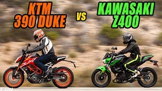 Lightweight Rippers 2019 KTM 390 Duke vs 2019 Kawasaki Z400 [upl. by Maddock829]