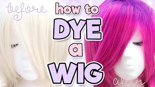 HOW TO DYE A SYNTHETIC WIG  Alexas Wig Series 7 [upl. by Nuahs]