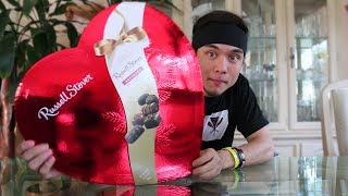 MASSIVE Box of Chocolates CHALLENGE for valentines day [upl. by Wanfried353]