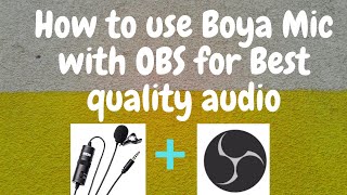 How to use Boya external mic in OBS studio [upl. by Akemrehs127]